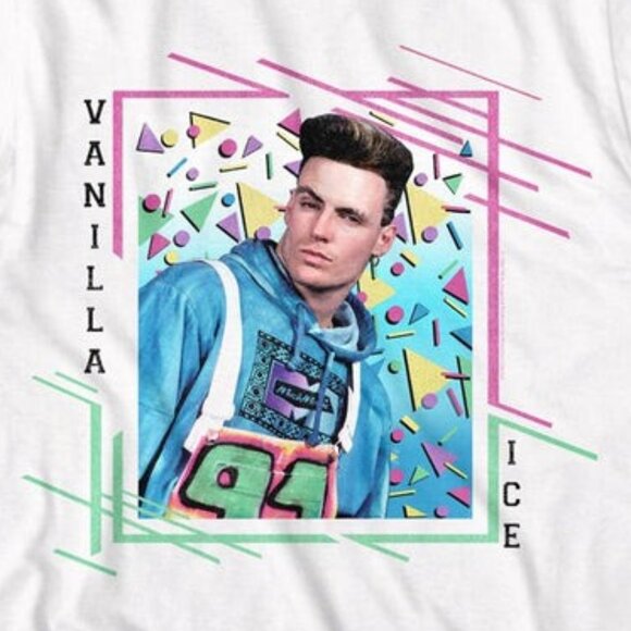 Vanilla Ice Retro Triangles Graphic Music Fan Gift T-Shirt 90s Style 05 - Picture 2 of 5